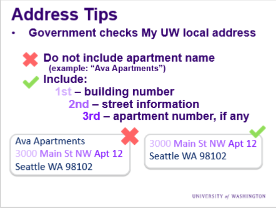 address tips